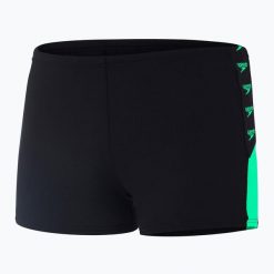 Bokserki kąpielowe męskie Speedo Boom Logo Splice. Czarne kąpielówki Speedo, m, bez wzorów, sportowe. Za 83.99 zł.