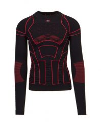 Koszulka z długim rękawem męska BIONIC MOTO ENERGIZER 4.0 Black Red. Czarne bielizna termoaktywna X BIONIC, l, bez wzorów, z dzianiny, bez ramiączek. Za 210.00 zł.