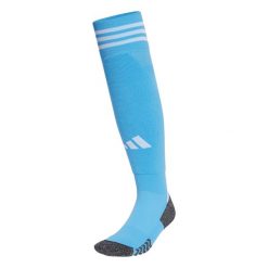 Getry piłkarskie adidas AdiSocks 25. Niebieskie legginsy długie sportowe Adidas, bez wzorów, z bawełny, do piłki nożnej. Za 60.99 zł.