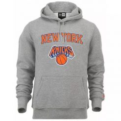 Bluza z kapturem New York Knicks NBA. Szare bluzy z kapturem New Era, bez wzorów, z kapturem. W wyprzedaży za 270.80 zł.