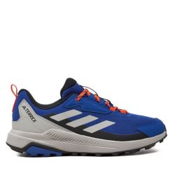 Trekkingi adidas. Niebieskie buty trekkingowe Adidas, bez wzorów, bez zapięcia. Za 349.99 zł.