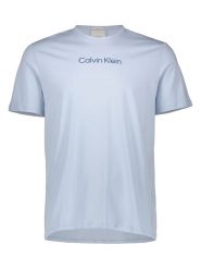 Calvin Klein Koszulka w kolorze błękitnym rozmiar: S. Niebieskie bezrękawniki CALVIN KLEIN, s, bez wzorów, z bawełny, bez kołnierzyka, bez ramiączek. Za 104.99 zł.