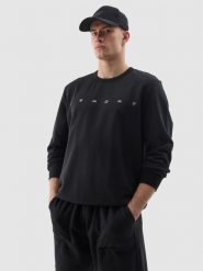 4F Bluza dresowa nierozpinana bez kaptura męska - czarna 3XL. Czarne bluzy 4F, l, bez wzorów, z bawełny, bez kaptura. Za 149.99 zł.