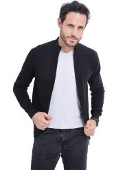 C& Jo Kardigan w kolorze czarnym rozmiar: 50. Czarne swetry rozpinane C& Jo, bez wzorów, ze splotem, bez kołnierzyka, bez ramiączek. Za 152.99 zł.