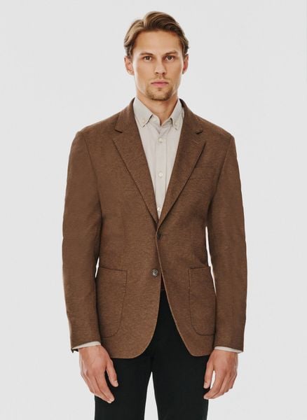 PAKO LORENTE – Brązowa marynarka męska. Brązowe garnitury Pako Lorente, na co dzień, m, bez wzorów, z elastanu, casualowe. Za 399.99 zł.