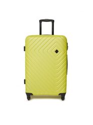WITTCHEN Walizka średnia 56-3A-752-86 Zielony. Zielone walizki Wittchen, bez wzorów, z tworzywa sztucznego, średnie. Za 459.99 zł.