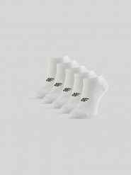 4F Skarpetki krótkie (5-pack) męskie - białe 39-42. Białe skarpety 4F, bez wzorów, z bawełny. Za 59.99 zł.