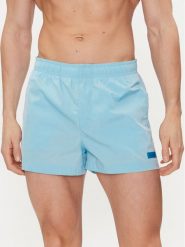 Calvin Klein Swimwear Szorty kąpielowe KM0KM00941 Błękitny Regular Fit. Niebieskie kąpielówki Calvin Klein Swimwear, m, bez wzorów, z syntetyku. Za 299.99 zł.