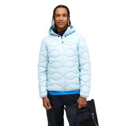 Kurtka Peak Performance puchowa męska Helium Down Hood Jacket niebieska - XXL. Niebieskie kurtki Peak Performance, m, bez wzorów, z puchu, bez kaptura. Za 1,199.00 zł.
