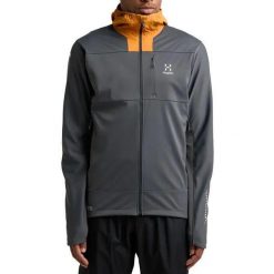 Kurtka trekkingowa męska Haglöfs L.I.M Hybrid Softshell. Szare kurtki Haglöfs, l, bez wzorów, z softshellu, bez kaptura. Za 689.99 zł.