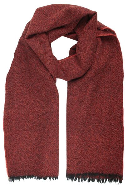 Wełniany Szal Męski - V. Fraas - Miedziany Melanż. Brązowe szaliki V. Fraas, bez wzorów, z materiału. Za 129.00 zł.