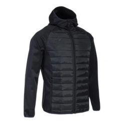 Kurtka wodoodporna z kapturem Joma Berna III. Czarne bluzy z kapturem Joma, m, bez wzorów, z materiału, z kapturem. Za 386.00 zł.