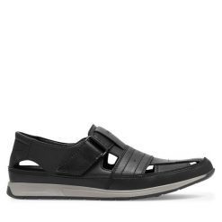 Sandały Rieker. Czarne sandały Rieker, bez zapięcia. Za 369.99 zł.