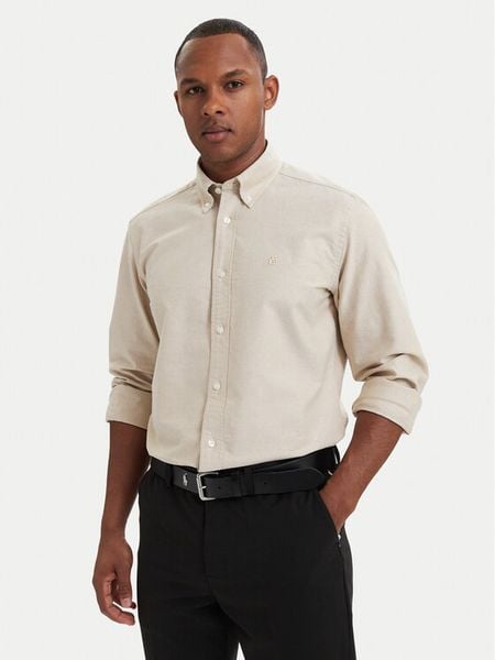 BOSS Koszula H-Liam 50566988 Beżowy Regular Fit. Brązowe koszule Boss, m, bez wzorów, z bawełny, bez kołnierzyka, bez ramiączek. Za 549.99 zł.