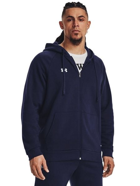 Under Armour Bluza "Rival" w kolorze granatowym rozmiar: XXL. Niebieskie bluzy Under Armour, xxl, bez wzorów, bez kaptura. Za 135.81 zł.