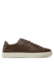 Guess Sneakersy FMPTII ELE12 Brązowy. Brązowe buty sportowe casual Guess, z aplikacjami, ze skóry, bez zapięcia. Za 389.99 zł.