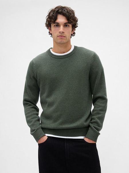 GAP Sweter w kolorze ciemnozielonym rozmiar: XL. Zielone swetry nierozpinane GAP, xl, bez wzorów, z bawełny, bez kołnierzyka, bez ramiączek. Za 144.58 zł.