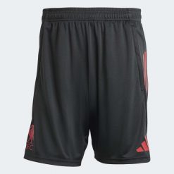 Spodenki treningowe Liverpool FC Tiro 25 Competition. Czarne krótkie spodenki sportowe Adidas, xs, z aplikacjami, z materiału. Za 199.00 zł.