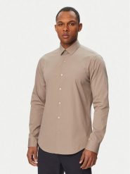 Calvin Klein Koszula Essentials LV019EU037 Beżowy Slim Fit. Brązowe koszule CALVIN KLEIN, m, bez wzorów, z bawełny, bez kołnierzyka, bez ramiączek. Za 329.99 zł.