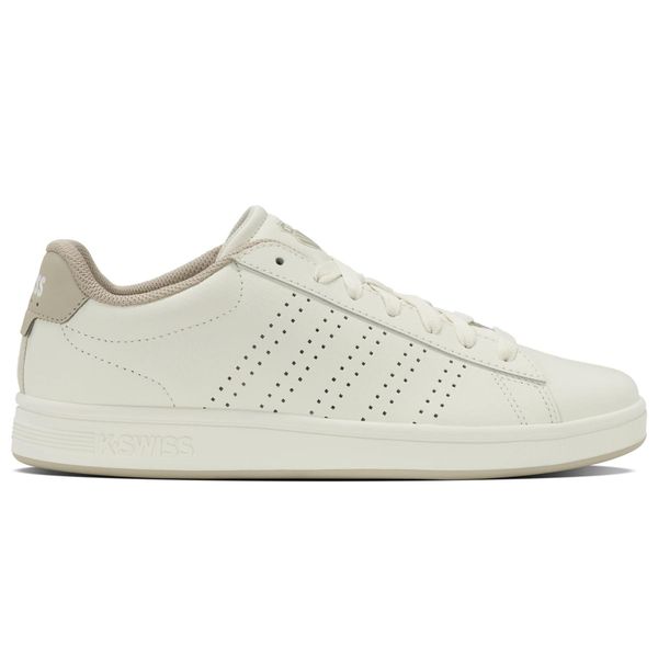 Sneakersy K-Swiss Court Base II. Białe buty sportowe casual K-SWISS, bez wzorów, bez zapięcia. W wyprzedaży za 195.00 zł.