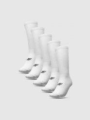 4F Skarpetki długie (5-pack) męskie - białe 39-42. Białe skarpety 4F, bez wzorów. Za 69.99 zł.