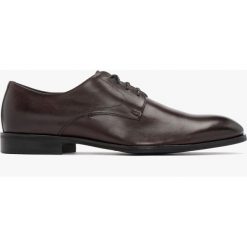 Bordowe półbuty męskie ANDREW. Czerwone eleganckie półbuty Ryłko, bez wzorów, ze skóry, bez obcasa, bez zapięcia. Za 529.99 zł.