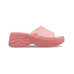 Klapki Dla Dorosłych Crocs Skyline Slide. Czerwone klapki Crocs, z materiału. Za 197.99 zł.