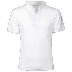Konkursowa koszulka polo Harry's Horse Liciano. Białe koszulki polo sportowe HARRYS HORSE, m, bez wzorów, bez kołnierzyka, bez ramiączek, do jazdy konnej. Za 195.50 zł.
