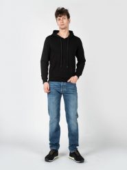Iceberg Bluza "Hoodie" | E0206300 | Mężczyzna | Czarny. Czarne bluzy ICEBERG, m, bez wzorów, z bawełny, bez kaptura. W wyprzedaży za 589.00 zł.
