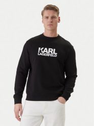 KARL LAGERFELD Bluza 705780 500917 Czarny Regular Fit. Czarne bluzy KARL LAGERFELD, m, bez wzorów, z bawełny, bez kaptura. Za 419.99 zł.
