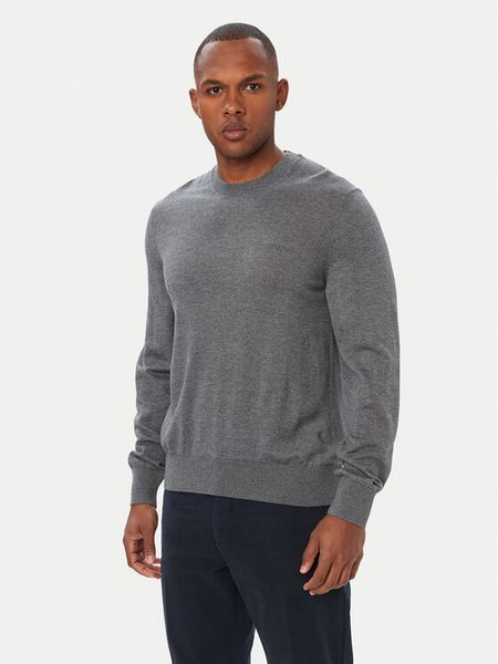 BOSS Sweter Leno 50571914 Szary ciemny Regular Fit. Szare swetry rozpinane Boss, m, bez wzorów, ze lnu, bez kołnierzyka, bez ramiączek. Za 679.99 zł.