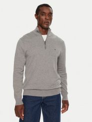Tommy Hilfiger Sweter Essential MW0MW37331 Szary Regular Fit. Szare swetry rozpinane Tommy Hilfiger, l, bez wzorów, z bawełny, bez kołnierzyka, bez ramiączek. Za 519.99 zł.