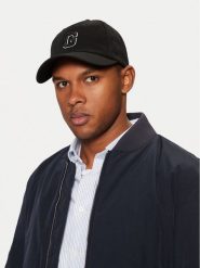 Guess Jeans Czapka z daszkiem M5RZ16 WF8V1 Czarny. Czarne czapki z daszkiem Guess Jeans, z aplikacjami, z bawełny. Za 119.99 zł.
