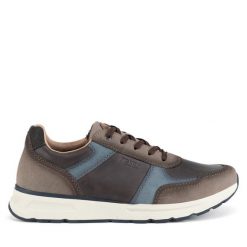 Półbuty Rieker. Brązowe eleganckie półbuty Rieker, bez wzorów, bez obcasa, bez zapięcia. Za 329.99 zł.