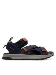 Clarks Sandały ATL Trek Tide 26181521 Granatowy. Niebieskie sandały Clarks, z materiału, bez zapięcia. Za 379.99 zł.