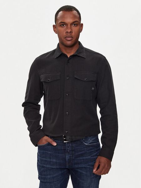 G-Star Raw Koszula Marine D24963-D454 Czarny Slim Fit. Czarne koszule G-Star Raw, m, bez wzorów, z bawełny, bez kołnierzyka, bez ramiączek. Za 419.99 zł.