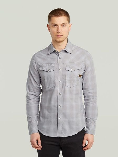 G-Star Koszula w kolorze szarym rozmiar: XL. Szare koszule G-Star, xl, bez wzorów, bez kołnierzyka, bez ramiączek. Za 183.15 zł.