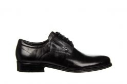 Półbuty John Doubare QA526-C6-A78 Black 104238, Czarny, Skóra naturalna - 41. Czarne eleganckie półbuty John Doubare, bez wzorów, ze skóry, bez obcasa, bez zapięcia. W wyprzedaży za 494.10 zł.