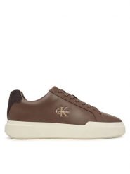 Calvin Klein Sneakersy Chunky Cupsole Laceup Croc Bt HM0HM02298 Brązowy ciemny. Brązowe buty sportowe casual CALVIN KLEIN, bez wzorów, ze skóry, bez zapięcia. Za 529.99 zł.