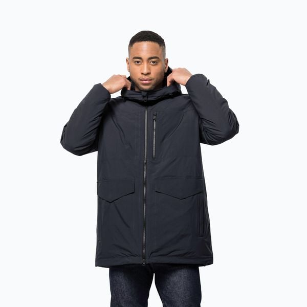 Kurtka męska Jack Wolfskin Koenigsbau Parka. Niebieskie kurtki Jack Wolfskin, m, bez wzorów, bez kaptura. Za 1,199.00 zł.