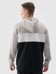 4F Bluza dresowa nierozpinana z kapturem męska - szara XL. Szare bluzy 4F, m, bez wzorów, z bawełny, z kapturem. Za 189.99 zł.