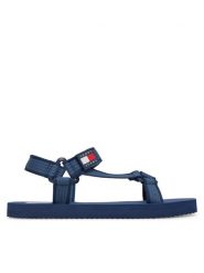Tommy Jeans Sandały Tjm Casual Sandal EM0EM01563 Granatowy. Niebieskie sandały Tommy Jeans, z jeansu, bez zapięcia. Za 169.99 zł.