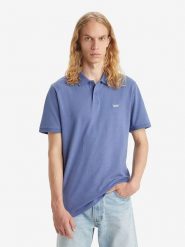 Levi´s Koszulka polo w kolorze niebieskim rozmiar: XL. Niebieskie koszulki polo s, bez wzorów, z bawełny, bez kołnierzyka, bez ramiączek. Za 140.95 zł.