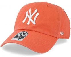 New York Clean Up Lifestyle Czapka baseballowa Regulowana Grejpfrutowy. Brązowe czapki z daszkiem 47 Brand, bez wzorów, z bawełny. Za 138.02 zł.