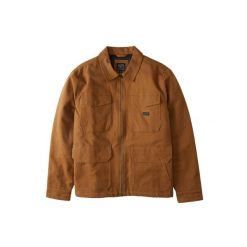 Kurtka turystyczna męska Billabong Kodiak Workwera ocieplana. Brązowe kurtki Billabong, m, bez wzorów, z bawełny, bez kaptura. W wyprzedaży za 357.00 zł.