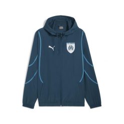 Męska kurtka przedmeczowa z tkaniny Olympique Marsylia PUMA. Niebieskie kurtki Puma, l, bez wzorów, z tkaniny, bez kaptura. Za 396.50 zł.