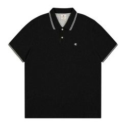 Koszulka Polo Męska. Czarne koszulki polo Champion, m, bez wzorów, bez kołnierzyka, bez ramiączek. Za 157.99 zł.