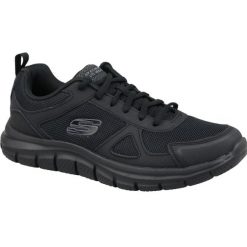 Buty do chodzenia męskie Skechers Trackscloric. Czarne buty do biegania Skechers, bez wzorów, z materiału, bez zapięcia, do biegania. Za 249.99 zł.
