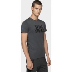 T-shirt męski TSM004 - antracyt. T-shirty 4F, m, bez wzorów, bez kołnierzyka, bez ramiączek. W wyprzedaży za 49.99 zł.