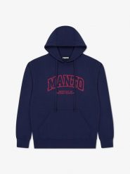 MANTO bluza z kapturem VARSITY 26 granatowa. Niebieskie bluzy z kapturem Manto, m, bez wzorów, z bawełny, z kapturem. Za 229.99 zł.